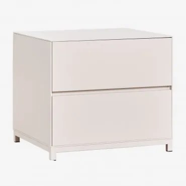 Pack Van 2 Rechthoekige Nachtkastjes 50x45 In Mdf Kivora Gardenia Wit - Sklum