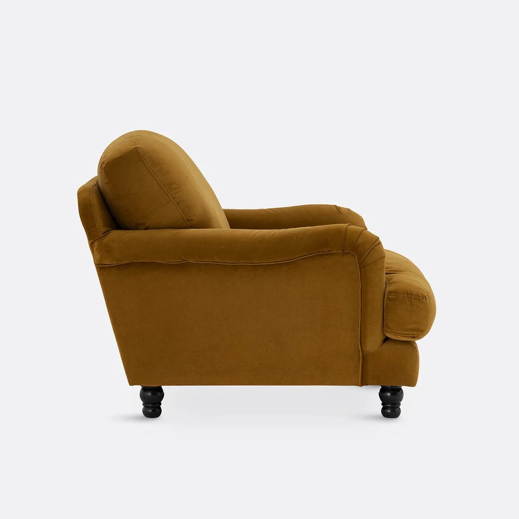 Fauteuil fluweel, Noon