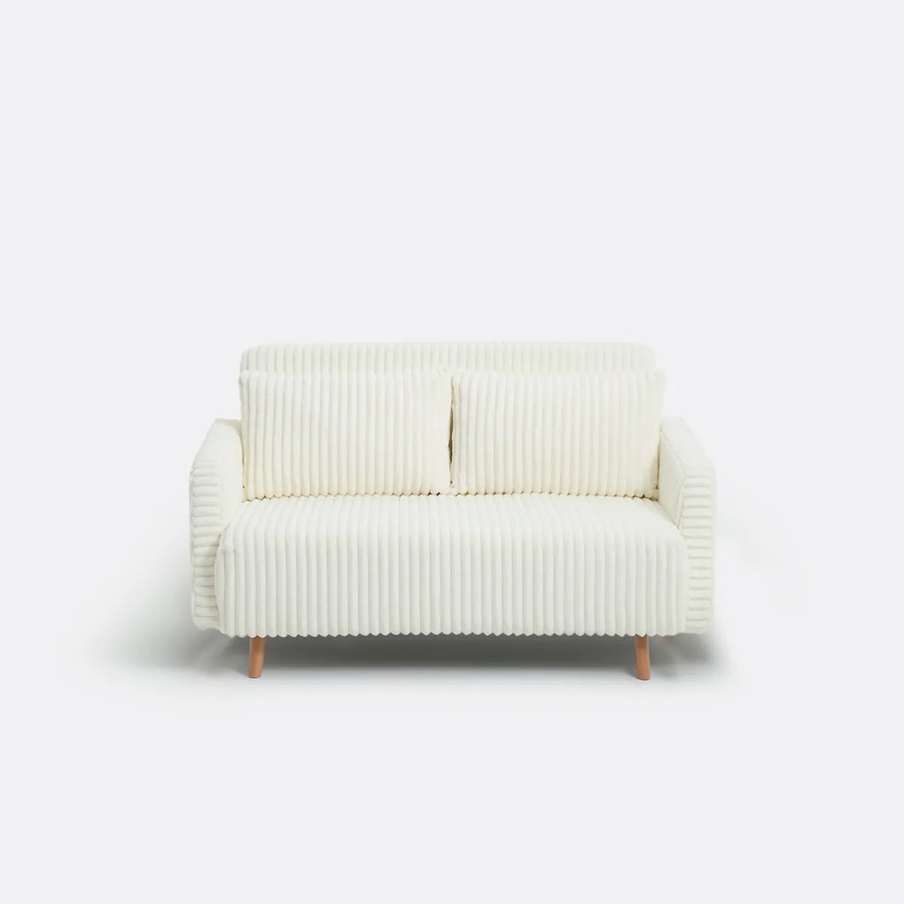 Omvormbare bank, fluweel met grove rib, 2-zit. Cosico