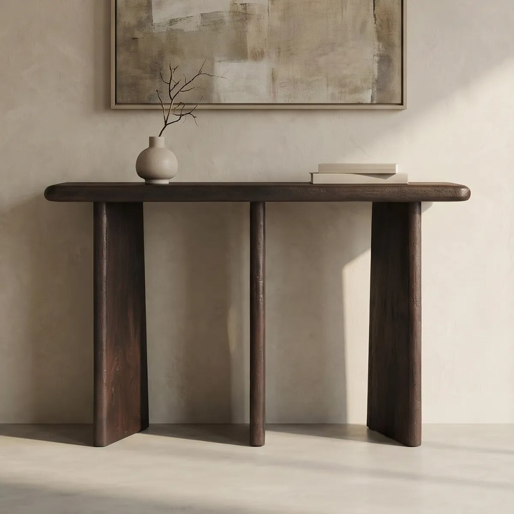 Houten Sidetable Bruin - 120 X 35cm.