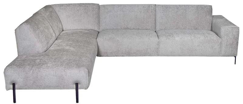 Loungebank Höft chaise longue links | stof Fusion grijs 149 | 2,20 x 2,99 mtr