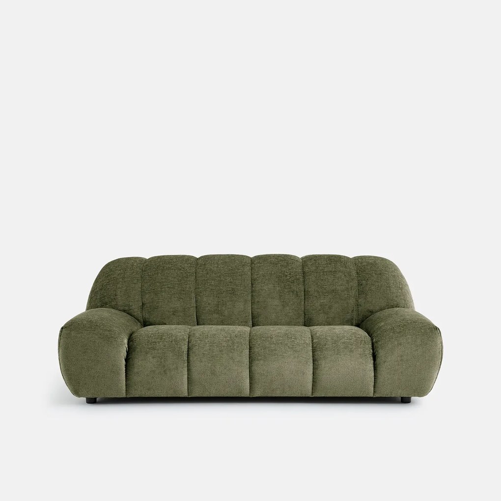 3-zits bank van dik fluweel Nuria