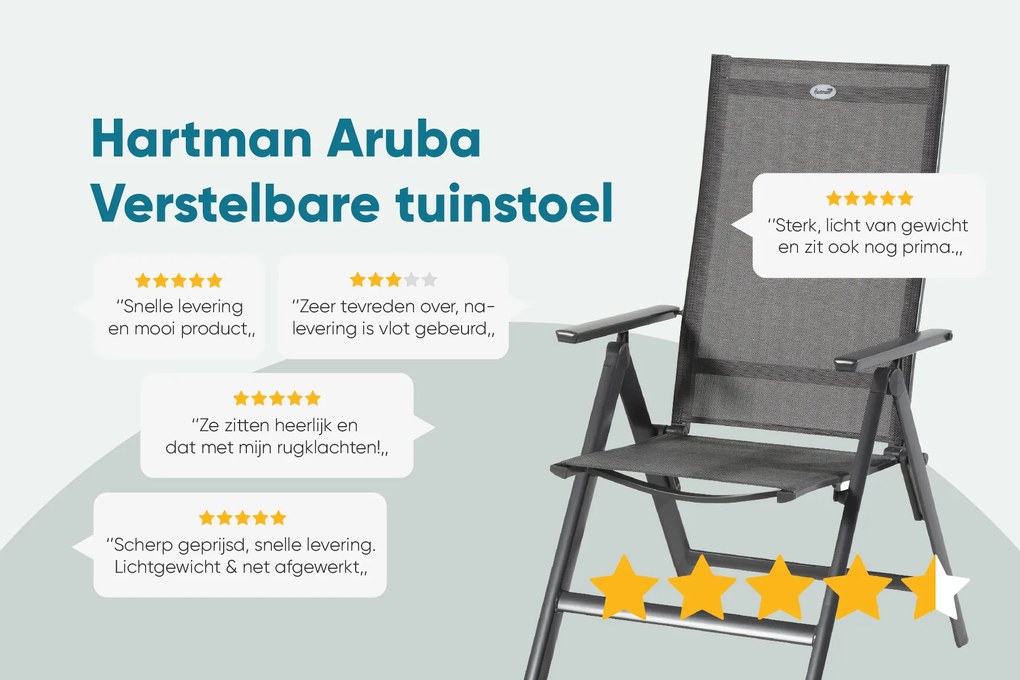 Hartman Aruba verstelbare tuinstoel