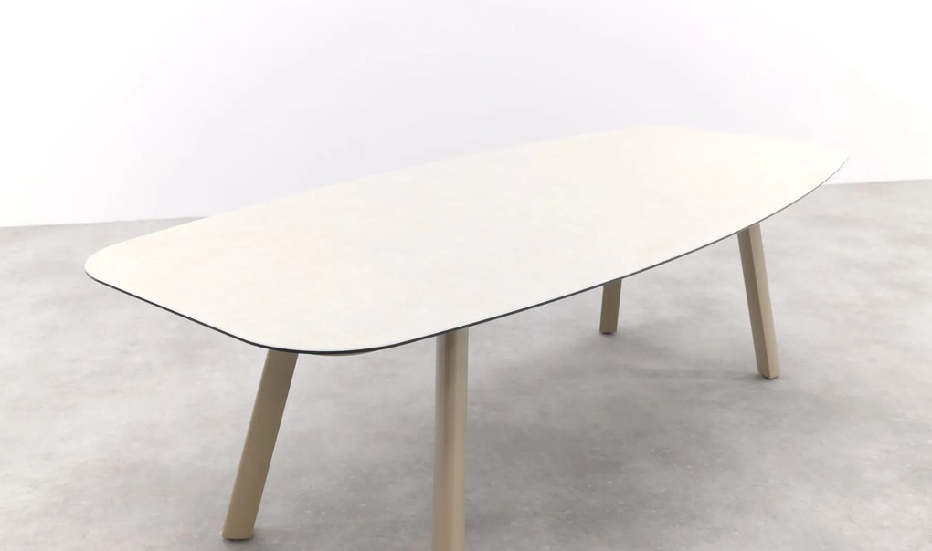 Taste Manolo Deens ovale tuintafel 240x103 cm. - Latte