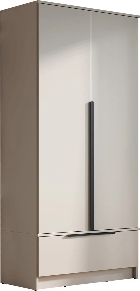 Kledingkast Sarasota 200, Kasjmier, 193x91x51cm, 73.5 kg, Kledingkast deuren: Met scharnieren