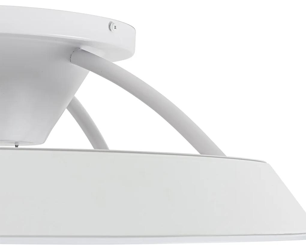 Smart Plafondventilator met lamp wit incl. LED met afstandsbediening - Deniz Modern rond Binnenverlichting Lamp