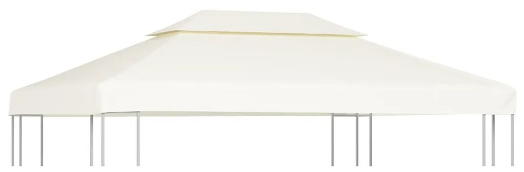 vidaXL Vervangend tentdoek prieel 310 g/m² 3x4 m crèmewit