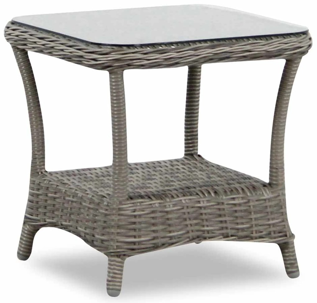 Bistroset 1 persoon Wicker Grijs Garden Collections New Castle