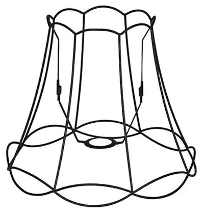 Metalen lampenkap zwart 35/29 - Granny Frame Retro Minimalistisch Draadlamp rond