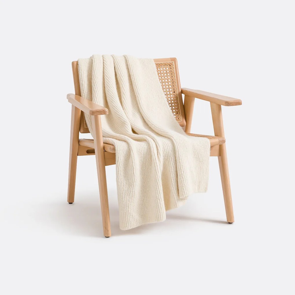 Plaid in geribt tricot, Fionan