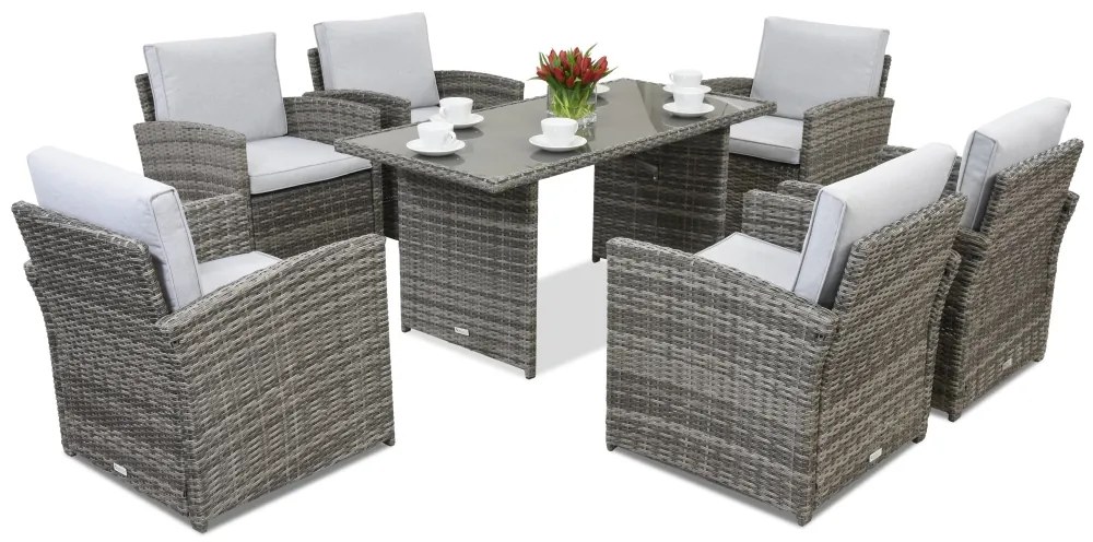 Monaco Premium 6 Garden Point tuinmeubelen grijs