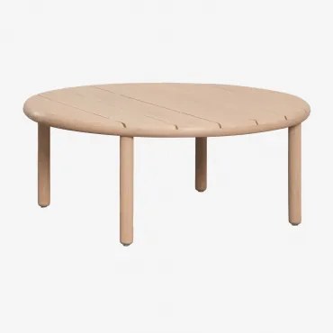 Ronde Salontafel Van Acaciahout Olivia Ø80 Cm & Lichte Acaciekleur & Lichte Acaciekleur - Sklum