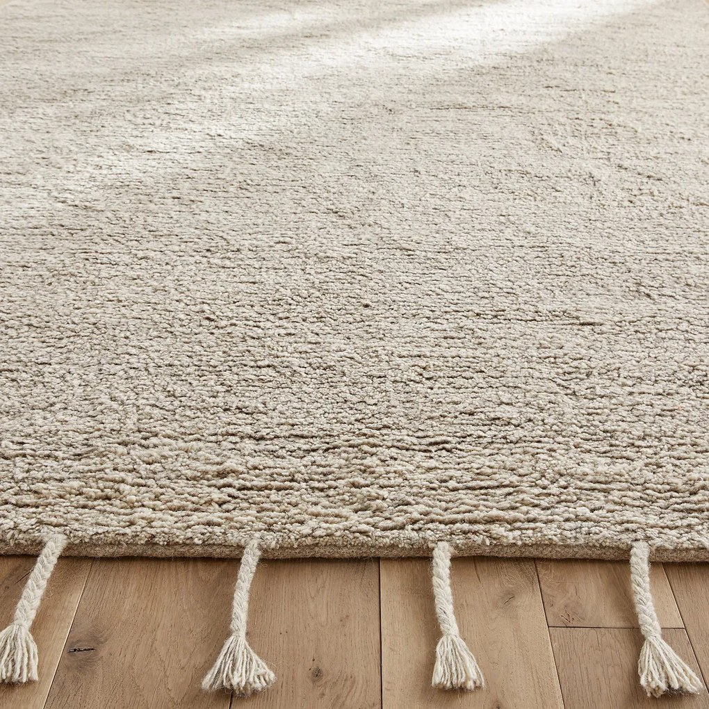 Tapijt XL in wol, handgestrikt, Néroli