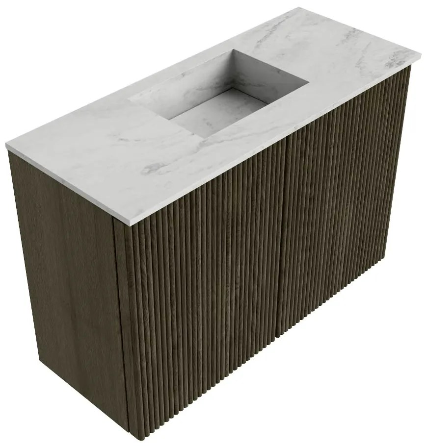Mondiaz Joya DLux 60cm toiletmeubel shadow met wastafel faye midden 1 kraangat opalo