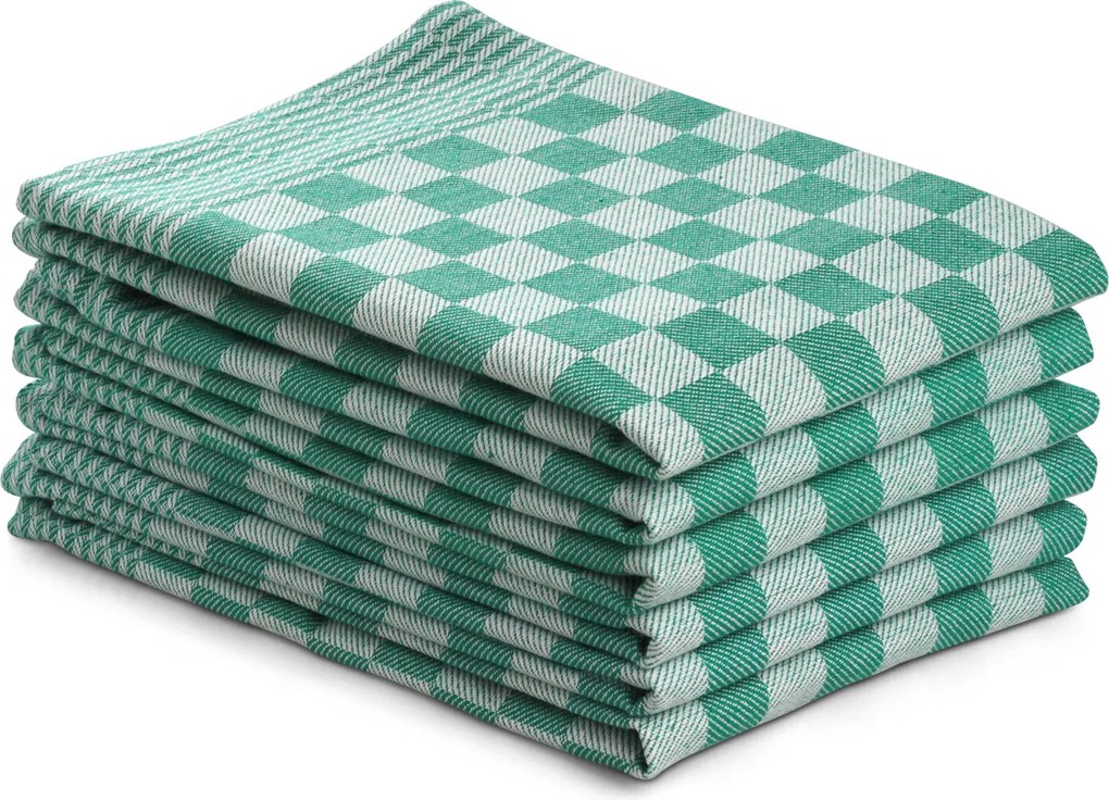 Theedoek ruit – 6 stuks – 50×70 – groen