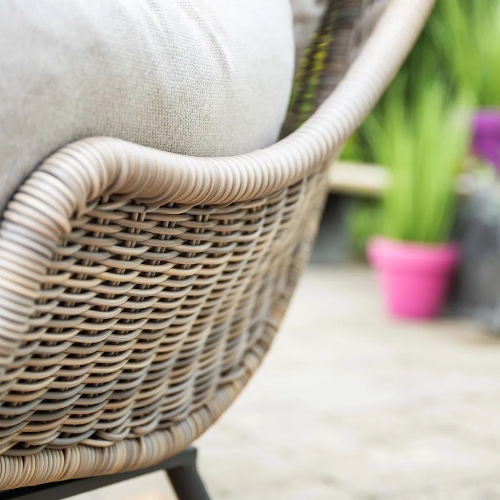 Garden Impressions Selene loungestoelen vintage willow - Tepa bijzettafel Ø50x48 cm