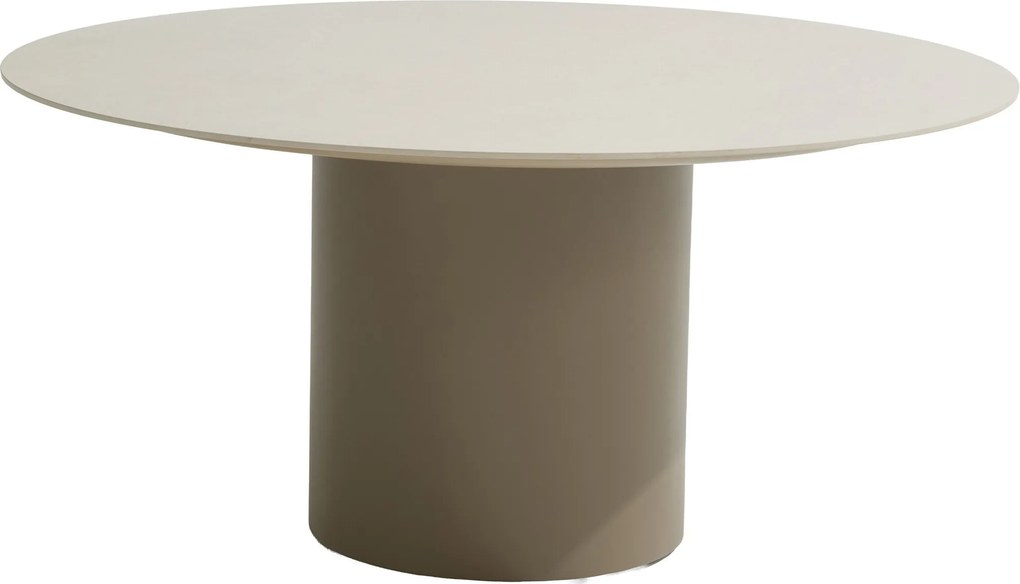 Bosco dining tuintafel 160xH75 cm rond keramiek oyster mocca Taste 4SO
