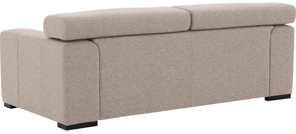 Goossens Bank Nora beige, stof, 2,5-zits, stijlvol landelijk