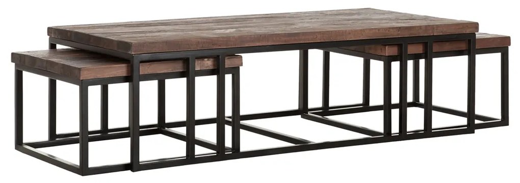 DTP Home Timber Set Van 3 Salontafels Teak - 120 X 60cm.
