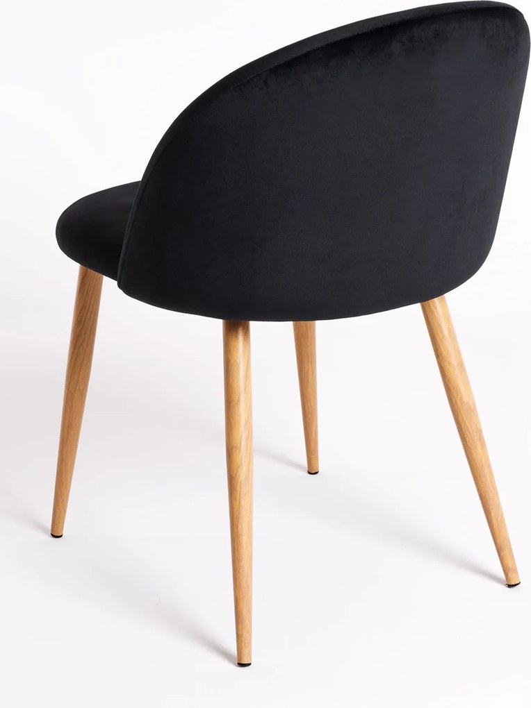 Set 4 Vint Fluwelen Stoelen