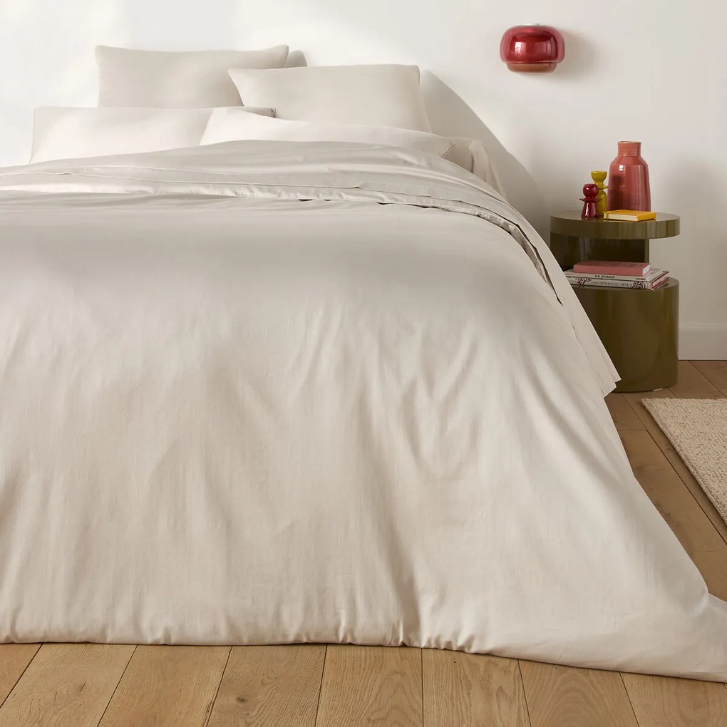 Dekbedovertrek van katoensatijn, 153 draden, Opale