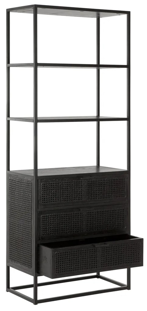 Must Living Spiderman Open Kast Met Lades Rotan - 75x40x190cm.