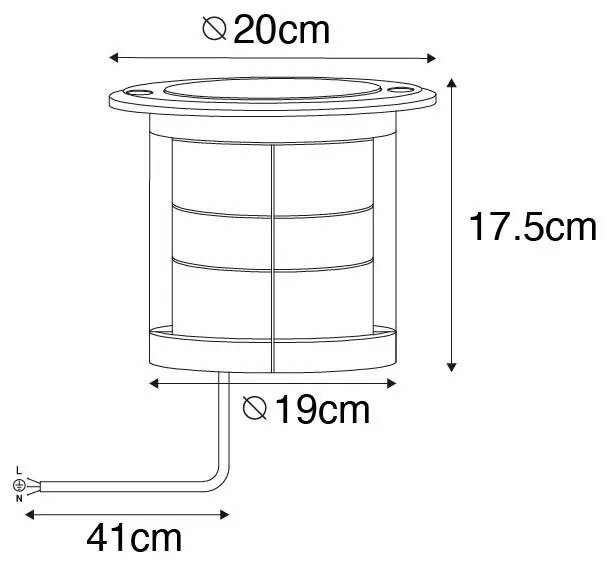 Buiten grondspot staal AR111 verstelbaar IP65 - Delux Honey Modern GU10 IP65 Buitenverlichting