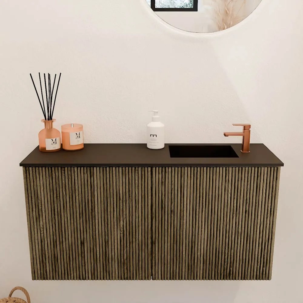 Mondiaz Joya 80cm toiletmeubel dusk met wastafel faye rechts 1 kraangat urban