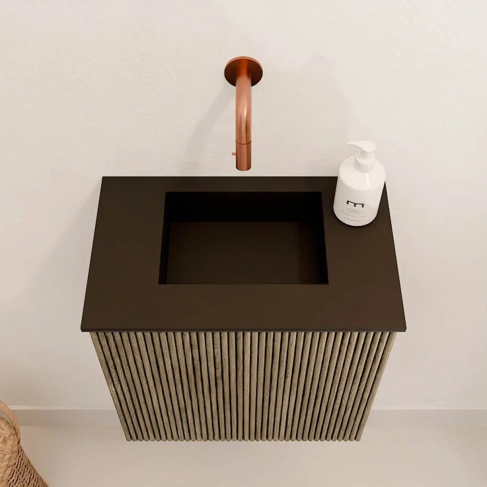 Mondiaz Joya 40cm toiletmeubel dusk met wastafel faye midden zonder kraangat urban
