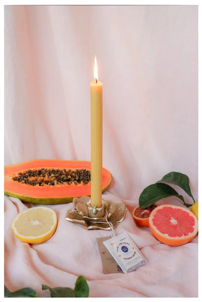 Doing Goods Bubble Bee kandelaar met Save the Bees bloemzaadjes