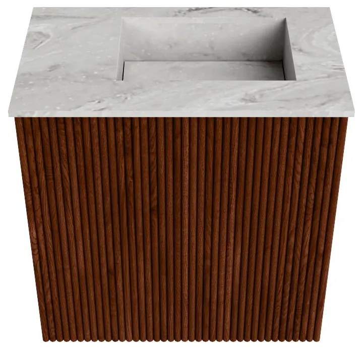 Mondiaz Joya DLux 40cm toiletmeubel ruby met wastafel faye rechts zonder kraangat glace