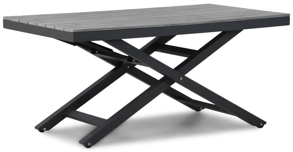 Lifestyle Palazzo lounge/dining tuintafel 140 x 80 cm verstelbaar antracite