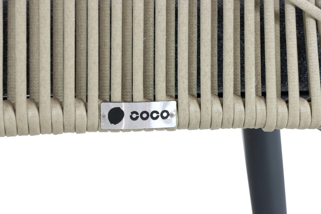 Tuinstoel Aluminium/rope Taupe-naturel-bruin Coco Vedra