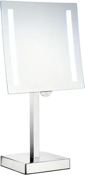 Outline make-up spiegel staand met LED-verlichting 5x vergrotend 38x20 cm, chroom