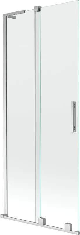 Mexen Velar L badwand 2-delige schuifwand 80 x 150 cm, transparant, chroom - 896-080-003-01-01