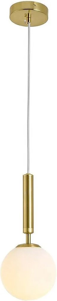 GLAZEN BOL SPIRAAL HANGLAMP G108-1W GOLD E27