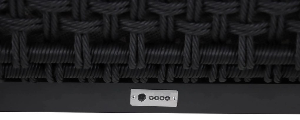 Tuinset Ronde Tuintafel 6 personen 150 cm Aluminium/rope Grijs Coco Ralph/Fabriano