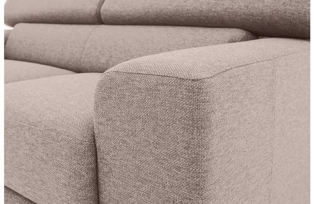 Goossens Bank Nora beige, stof, 2-zits, stijlvol landelijk