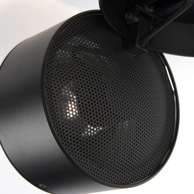 Set van 2 moderne spots zwart rond verstelbaar - Go Nine