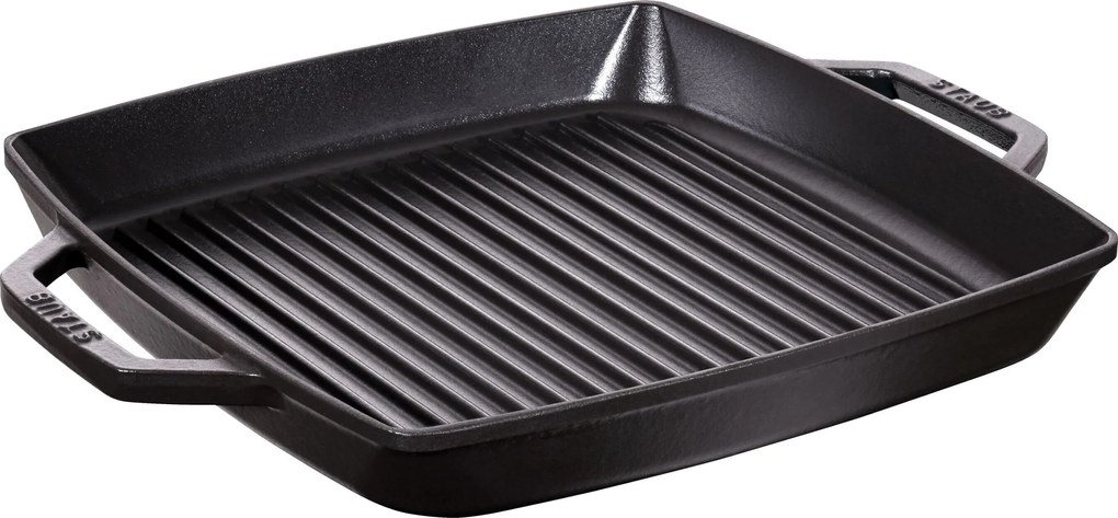 Staub Grill Pans Grillpan 33 cm, Zwart - Grill Pans - Staub