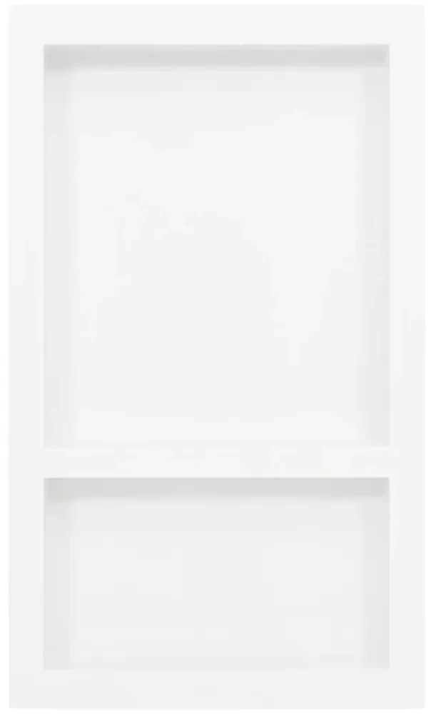 vidaXL Douchenis met 2 vakken 41x69x9 cm hoogglans wit