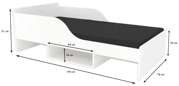 Peuter Eenpersoonsbed Champion - Voor kinderen Kinderen Peuter Junior 5056231763998 Children's Beds Home, 140x70, Geen Children's Beds Home Meubelbord