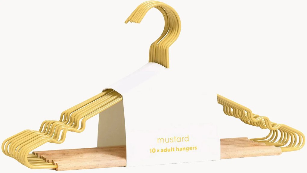 Handgemaakte kledinghangers Adult Butter, 10-delig