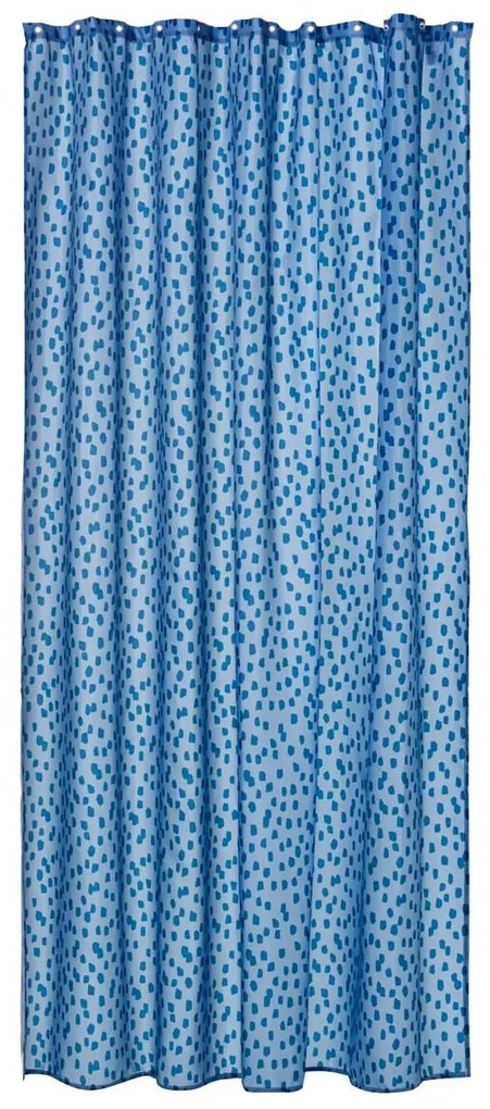 HEMA Douchegordijn Recycled Polyester Druppels 180x200 (blauw)