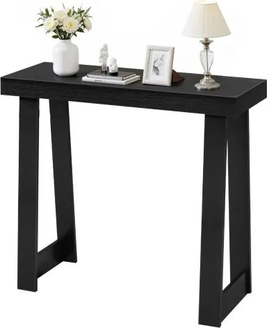 VEVOR Consoletafel, bijzettafel achter de bank (91,5 x 30,5 x 81 cm / L x B x H), rechthoekige bijzettafel van meerlaags plaatmateriaal voor hal, slaapkamer, woonkamer, entree, moderne zwarte haltafel