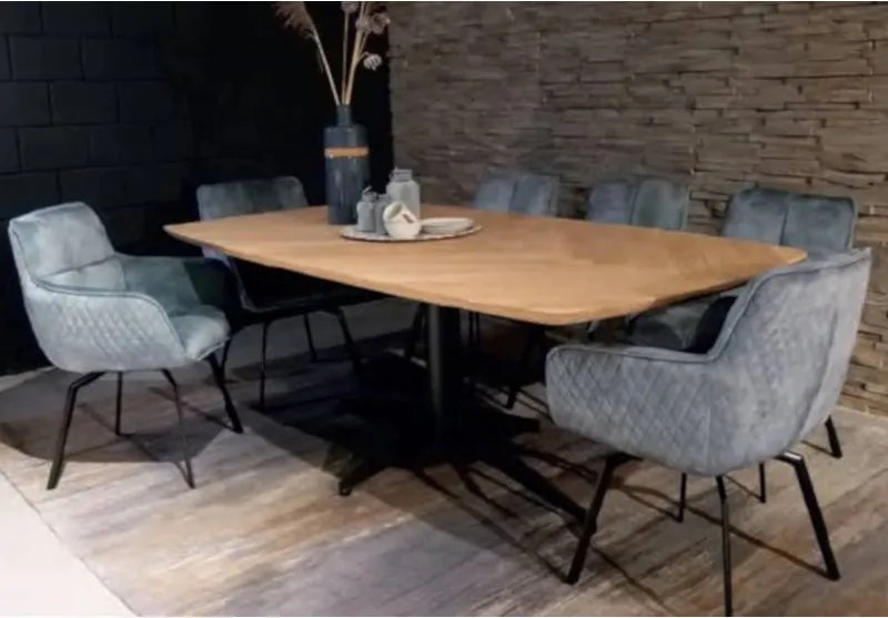 Eetkamerstoel - Peter - Draaibaar - stof Velours Adore rose