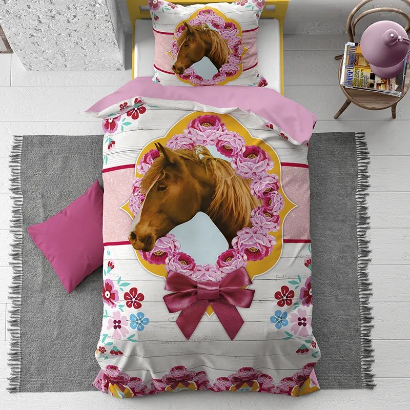 DreamHouse Bedding Cute Horse Dekbedovertrek