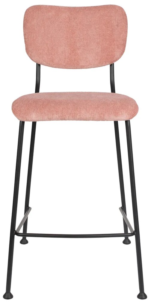 Zuiver Benson Lage Barkruk Stof Roze