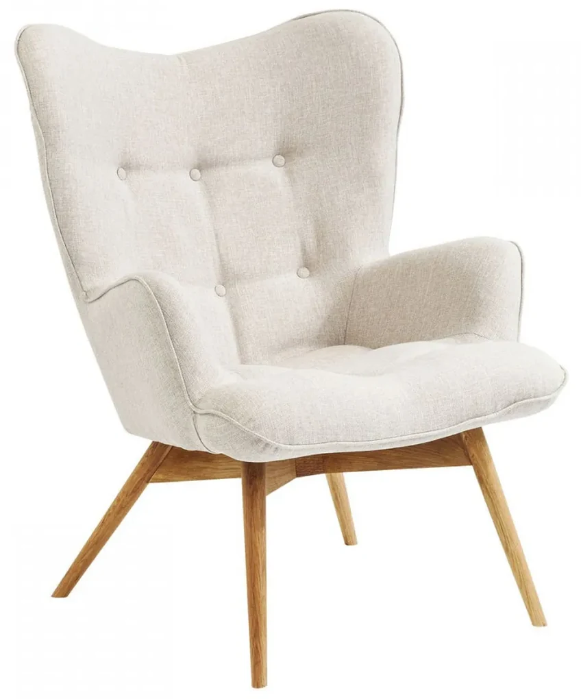 Kare Design Vicky Oorfauteuil Retro Design Naturel