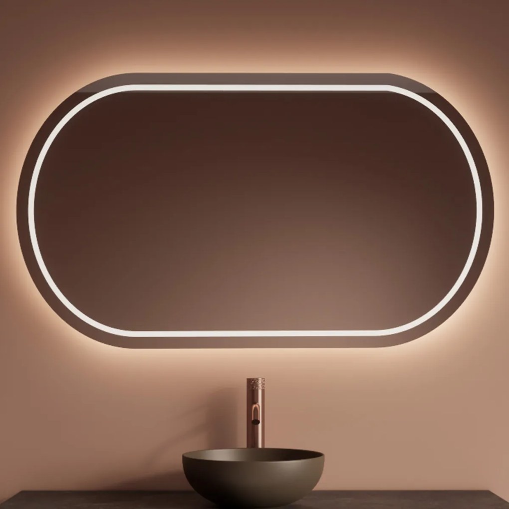 Gliss Design Agon spiegel ovaal 100x70cm met handsensor